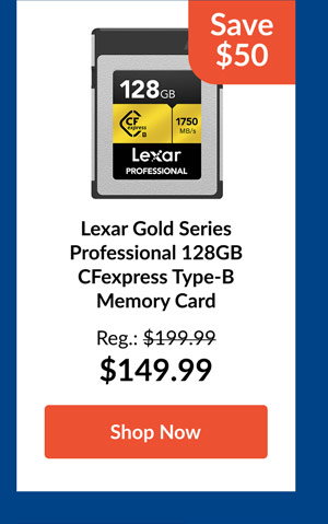 Lexar Gold Series Professional 128GB CFexpress Type-B Memory Card