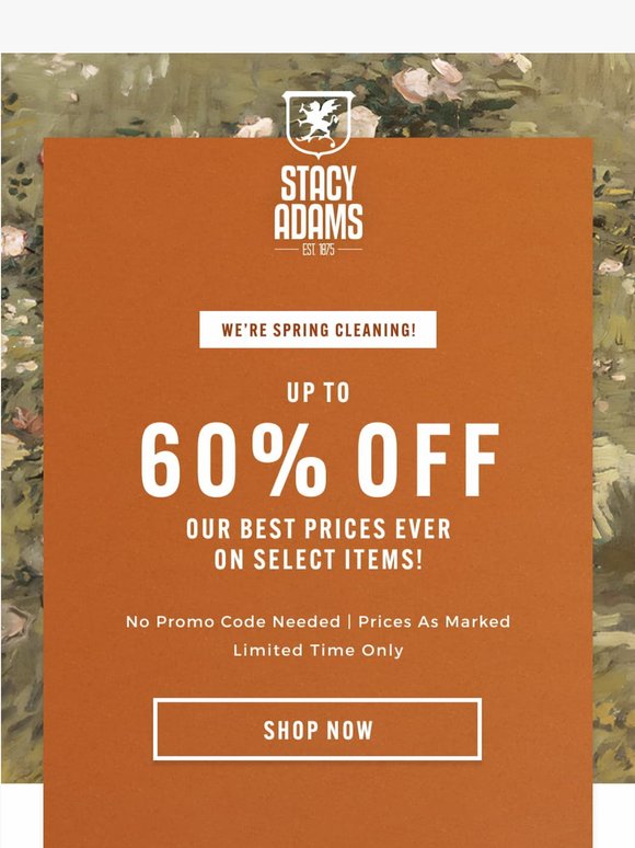 Final Pairs. Final Prices. Up to 60% Off Select Styles.