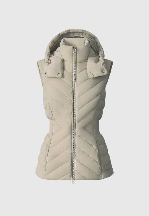 HOSHI Light down hooded vest for Women