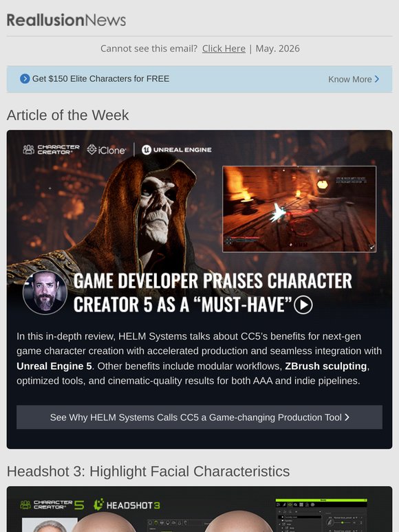Game Developer Reveals Character Creator 5