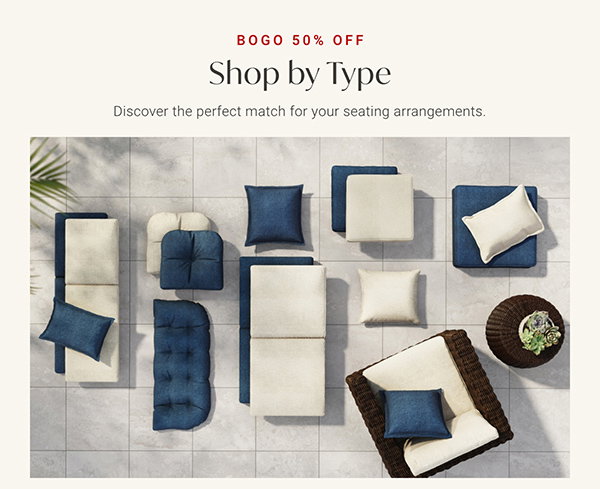 BOGO 50% OFF - Shop by Type