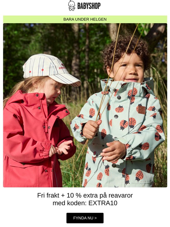 💥 BARA UNDER HELGEN: Extra 10 % på reavaror + fri frakt på alla ordrar