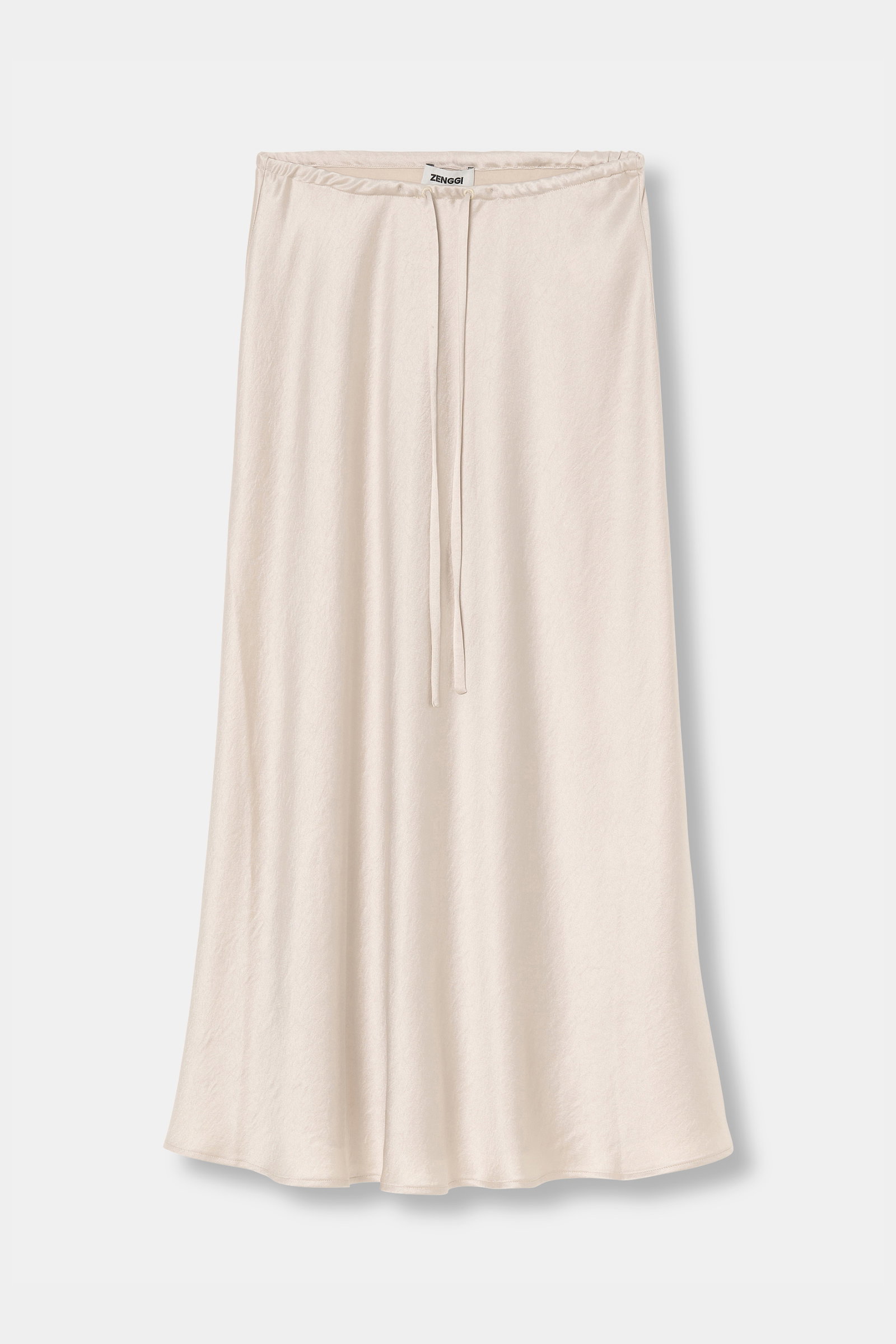 SATIN DRAWSTRING SKIRT