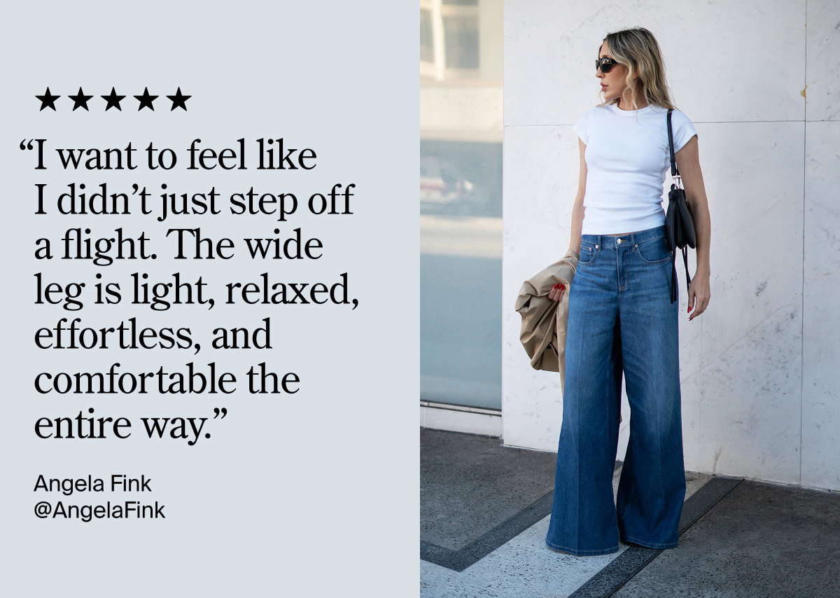 The wide leg is light, relaxed, and effortless