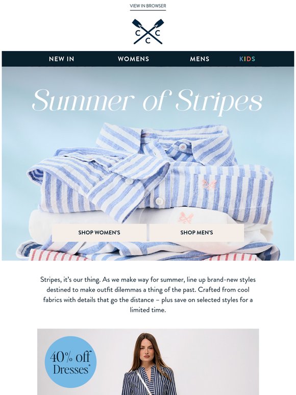 Discover your summer stripe line-up
