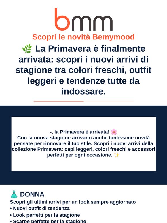 Nuovi arrivi primavera da non perdere