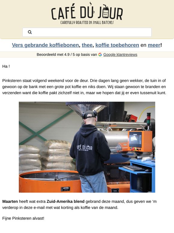 Koffie van de maand met korting & de lekkerste koffie voor op het terras