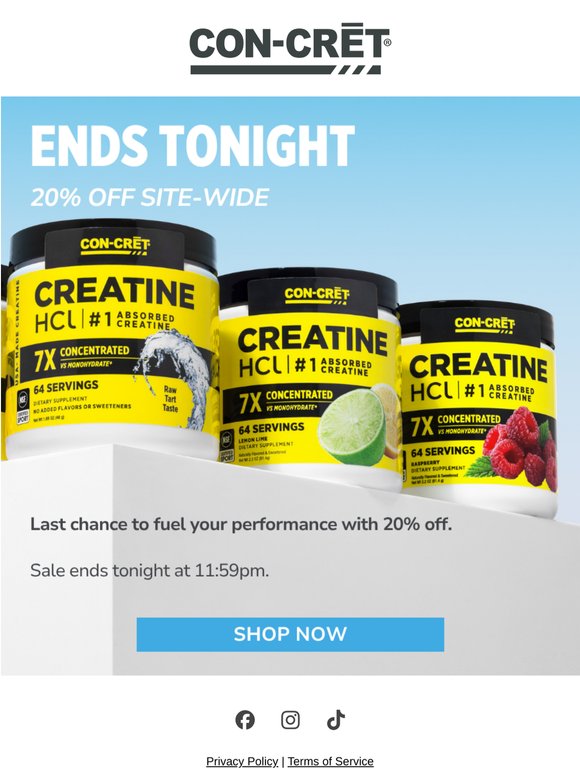 🚨 Final Hours: 20% Off Ends Tonight