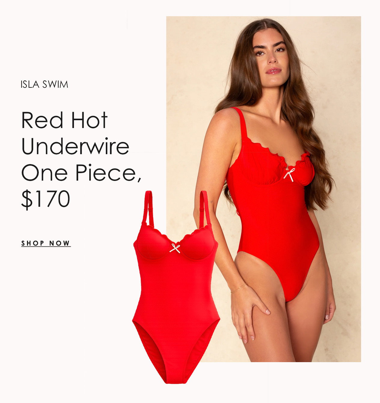 ISLA SWIM Red Hot Underwire One Piece