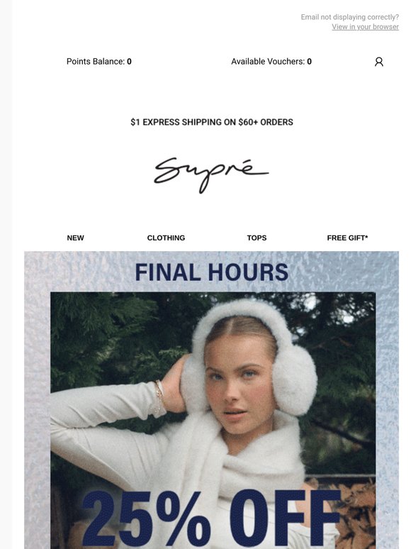 Final Call: Shop Your Size