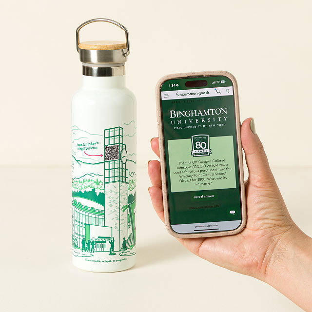 Binghamton University QR Water Bottle