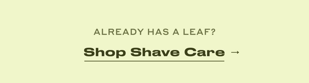ALREADY HAS A LEAF?  Shop Shave Care →