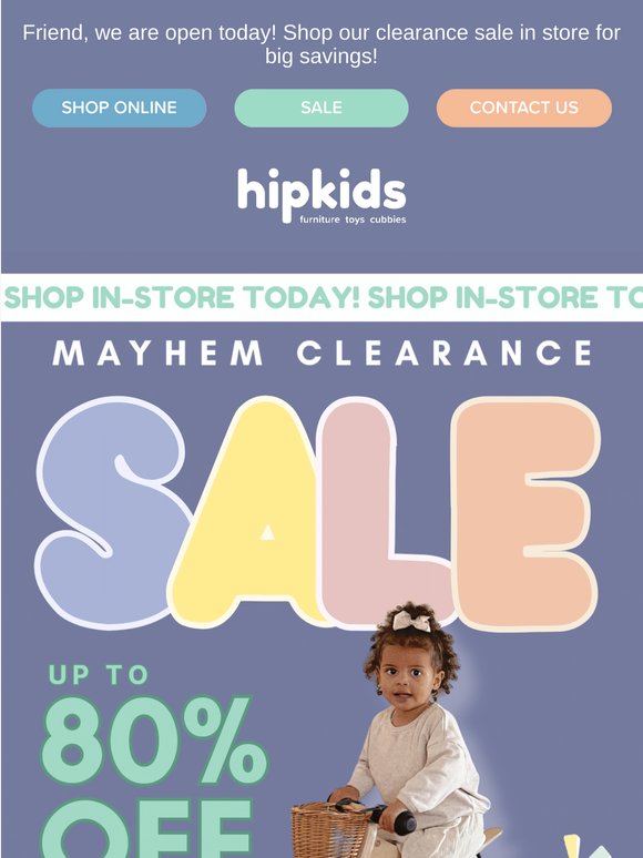 🛍️ Shop our Mayhem Clearance Sale In Store Today!