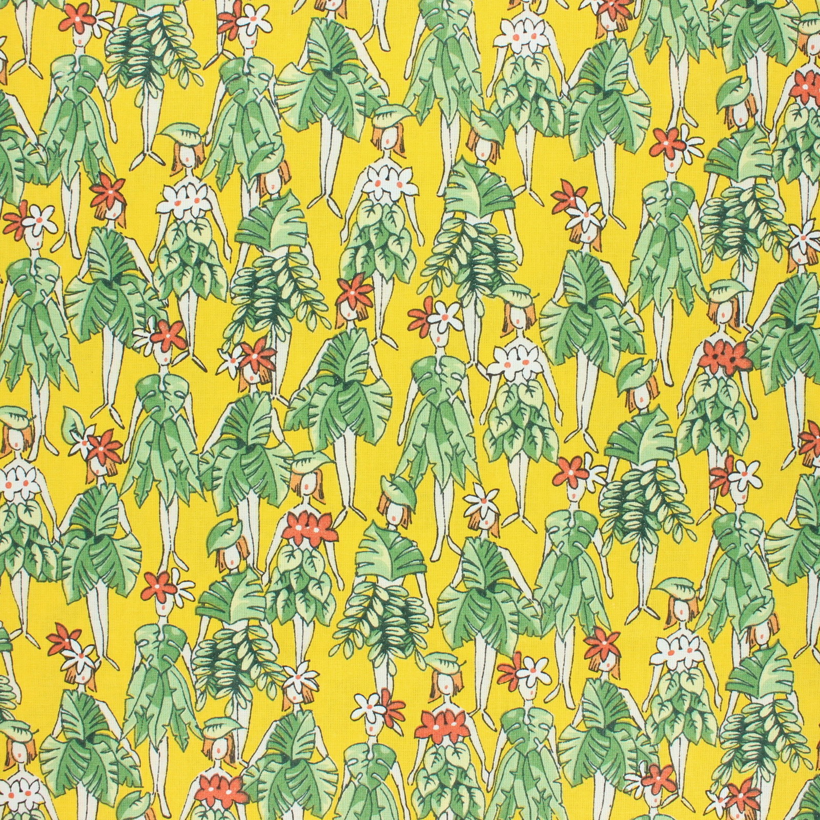Tissu coton cretonne Vahiné - jaune
