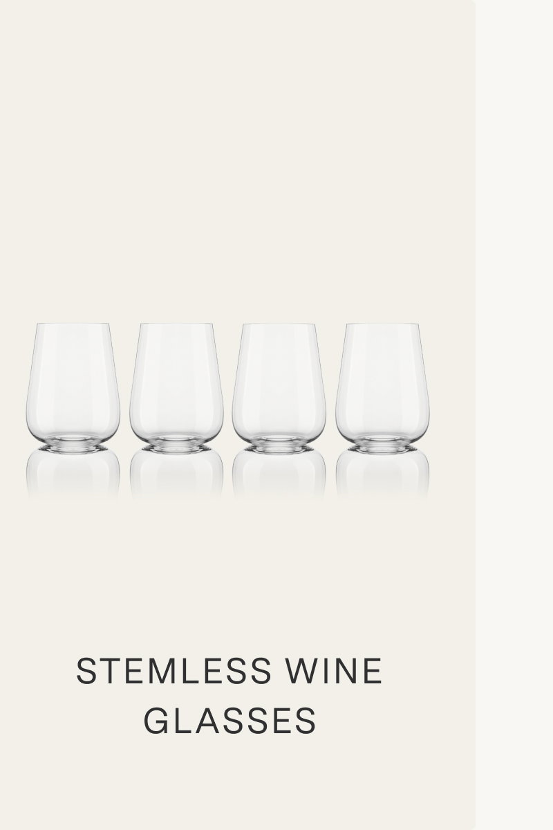 Stemless Wine Glasses.