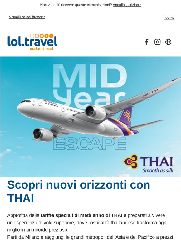 Scopri nuovi orizzonti con THAI