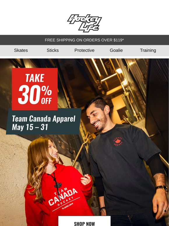 Score 30% off Canada gear  🇨🇦 🏒