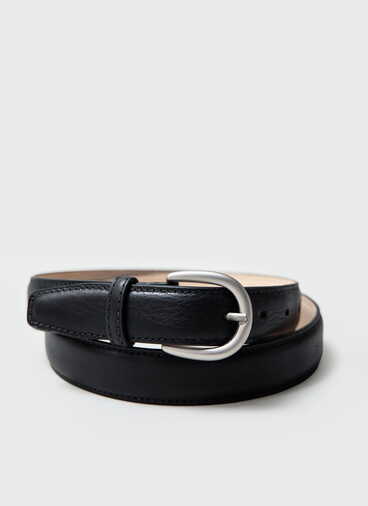 Men's Leather Dress Belt | Black