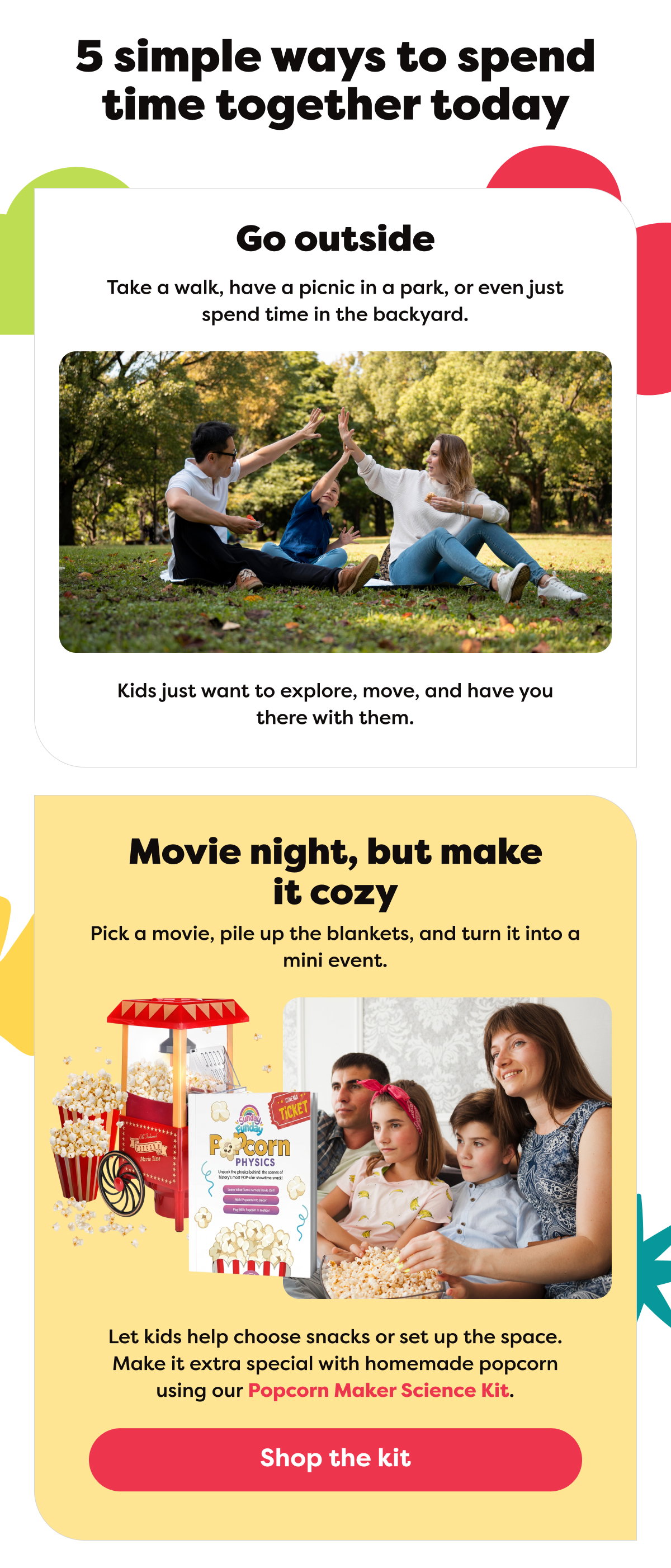 5 simple ways to spend time together today