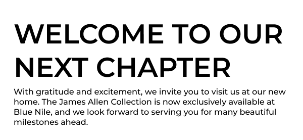 Welcome to our next chapter