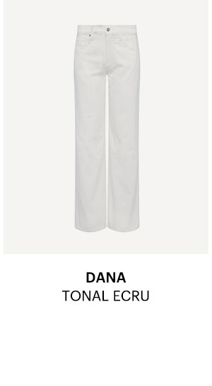 An image of ecru colored wide leg denim jeans - Shop the Dana in Tonal Ecru.