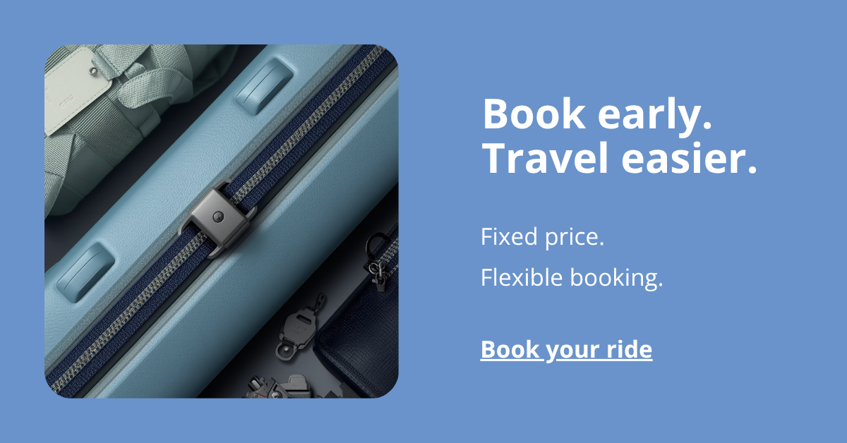 image of suitcase and text encouraging the user to check their price