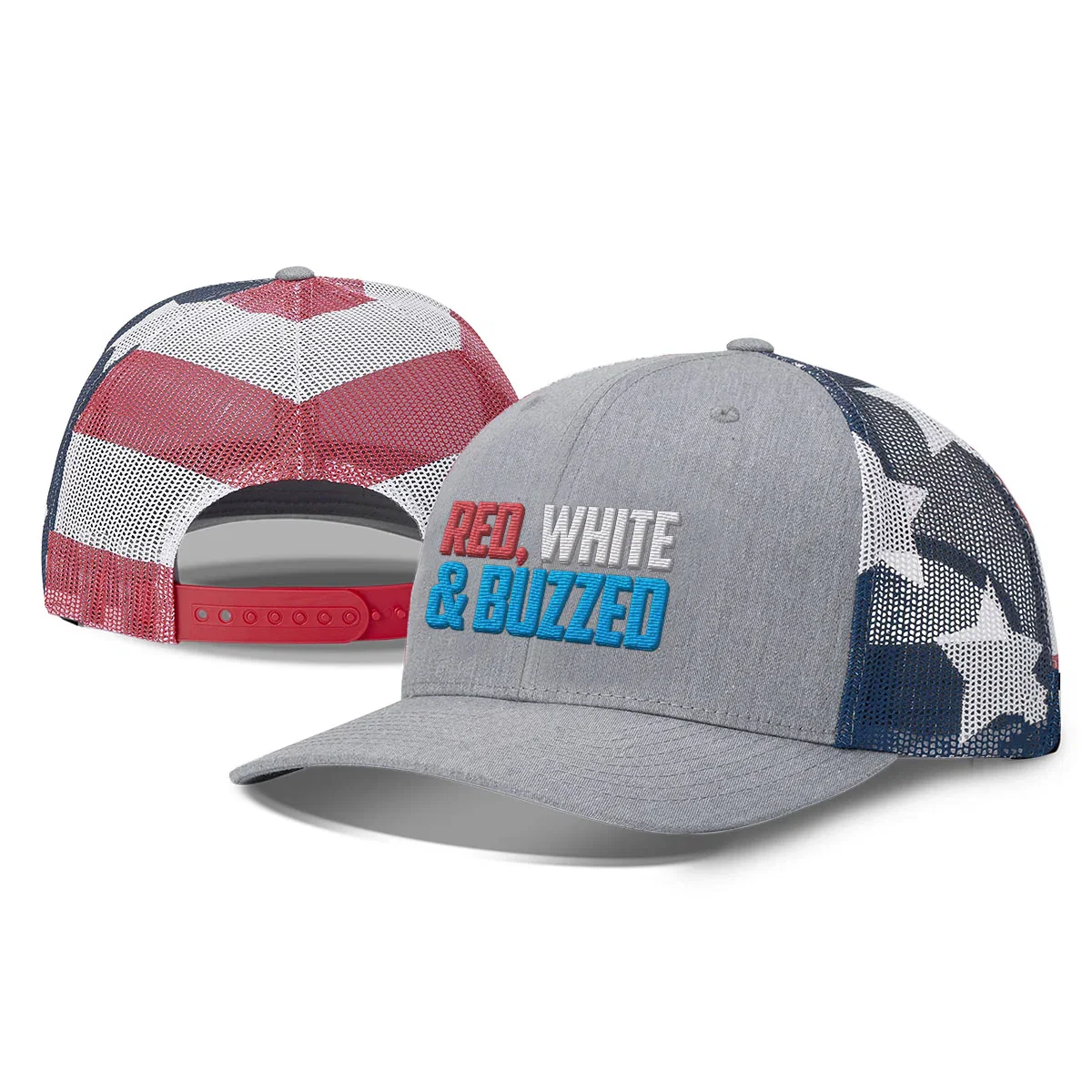 Image of Red White And Buzzed Patriotic Hats