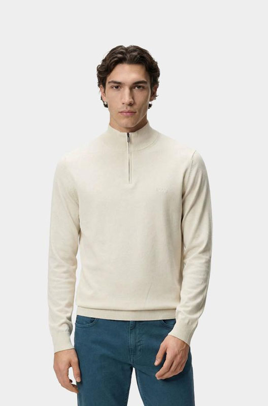 BOSS Black Halfzip Beige