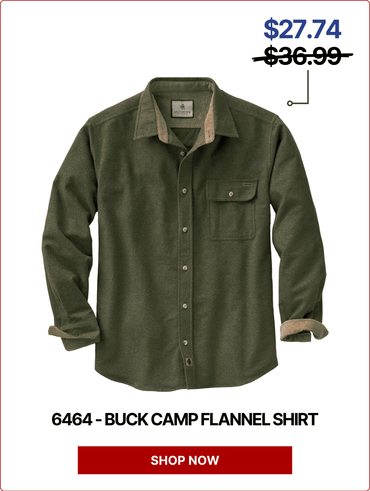 Men's Buck Camp Flannel Shirt