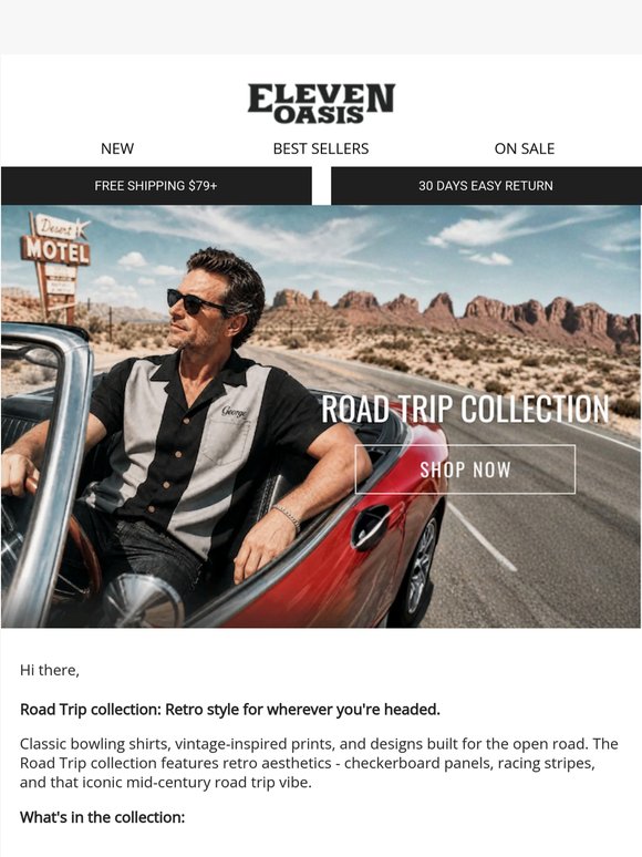 Road Trip collection: Retro vibes for the open road 🚗