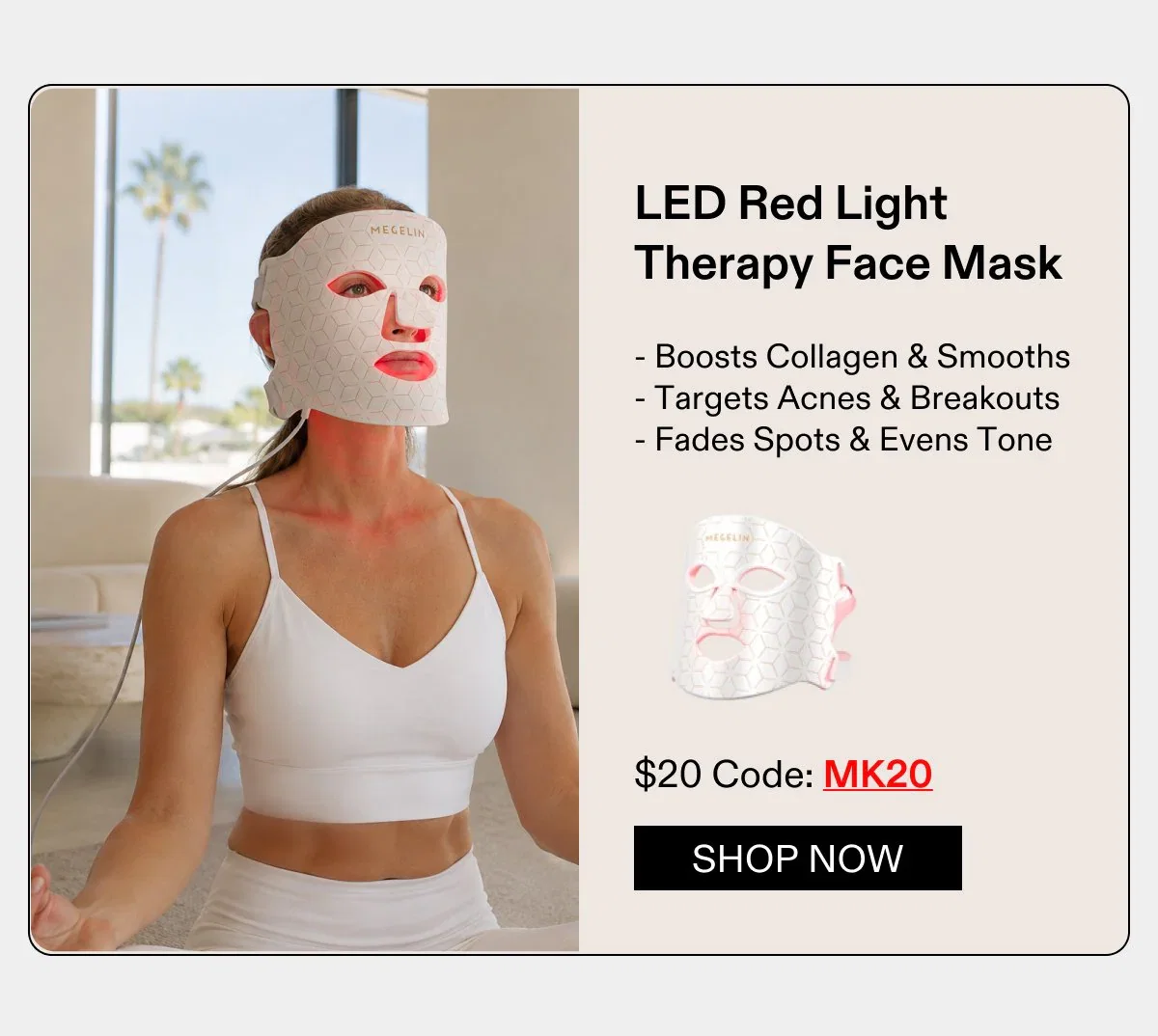 LED Red Light Therapy Face Mask