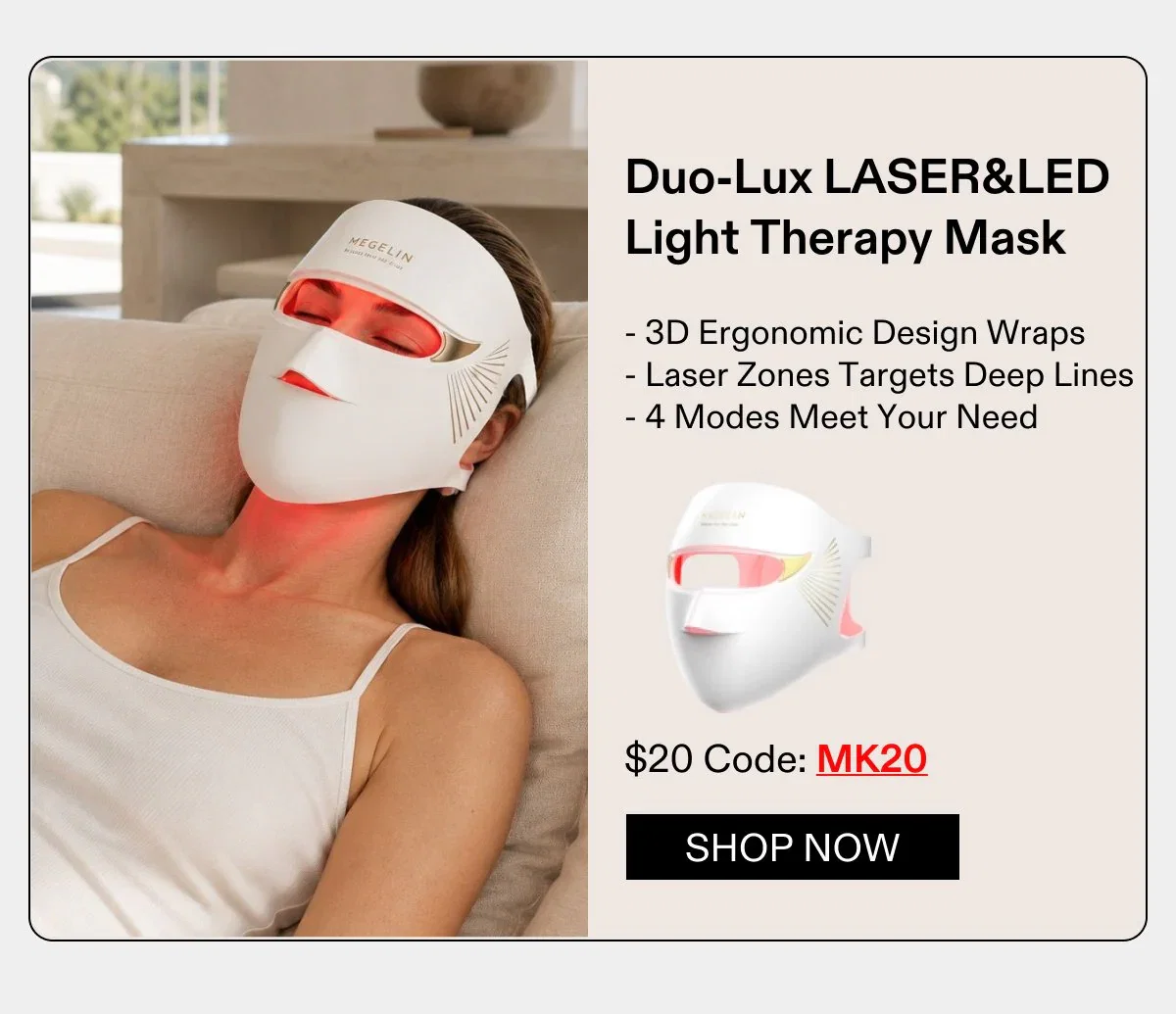 Duo-Lux Laser&LED Light Therapy Mask