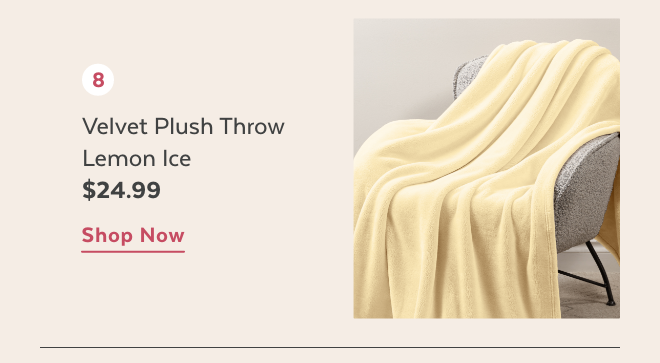 Shop Lemon Ice Velvet Plush Throw