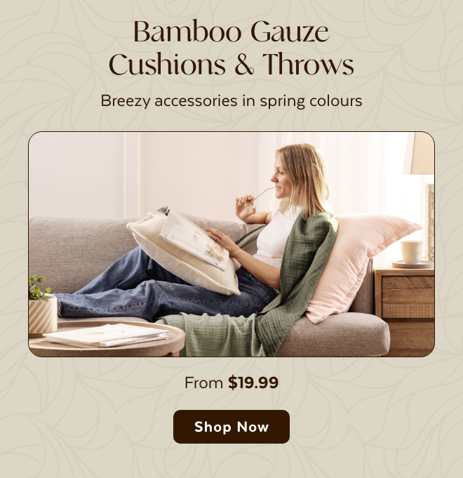 Shop Bamboo Gauze Cushions & Throws