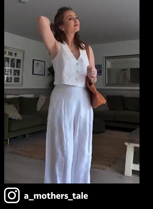 White Pure Linen Co-ord Waistcoat