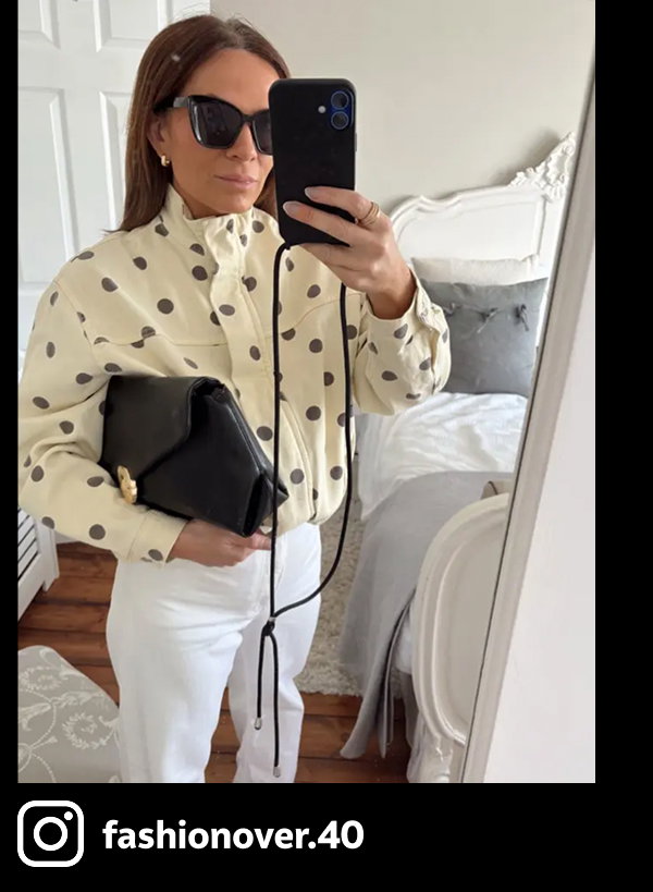 Light Yellow Polka Dot Funnel Neck Bomber Jacket