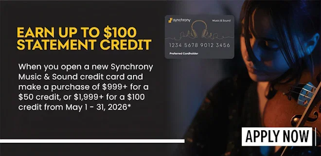 Open & Earn Synchrony Music & Sound Card