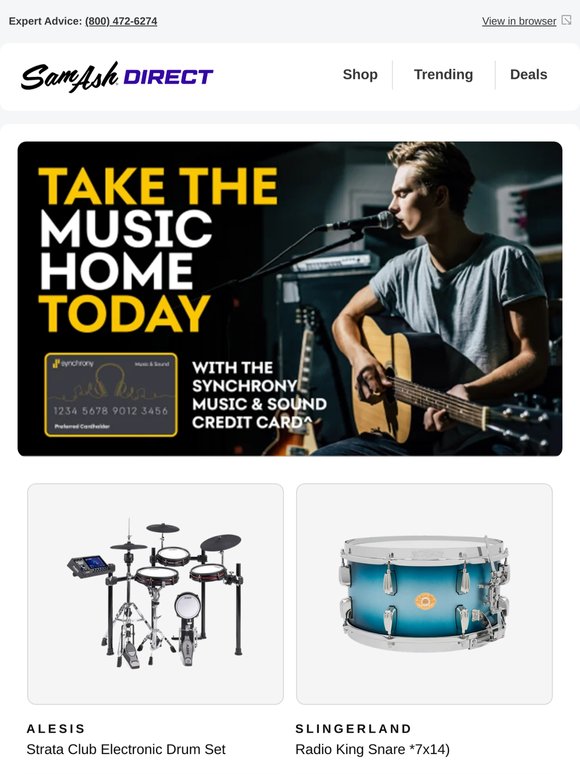 Drums & Percussion: 36 Months, No Interest Offers