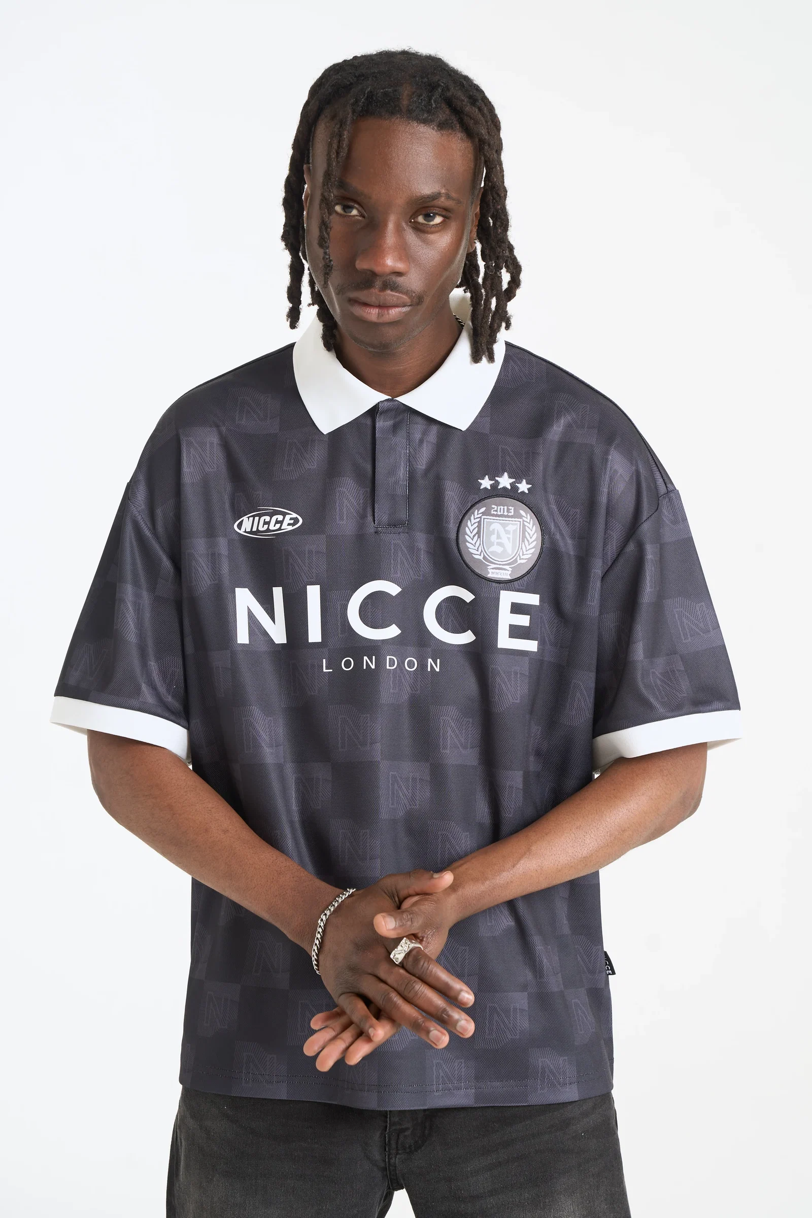 Image of NICCE Mens Stadium Football Shirt | Black
