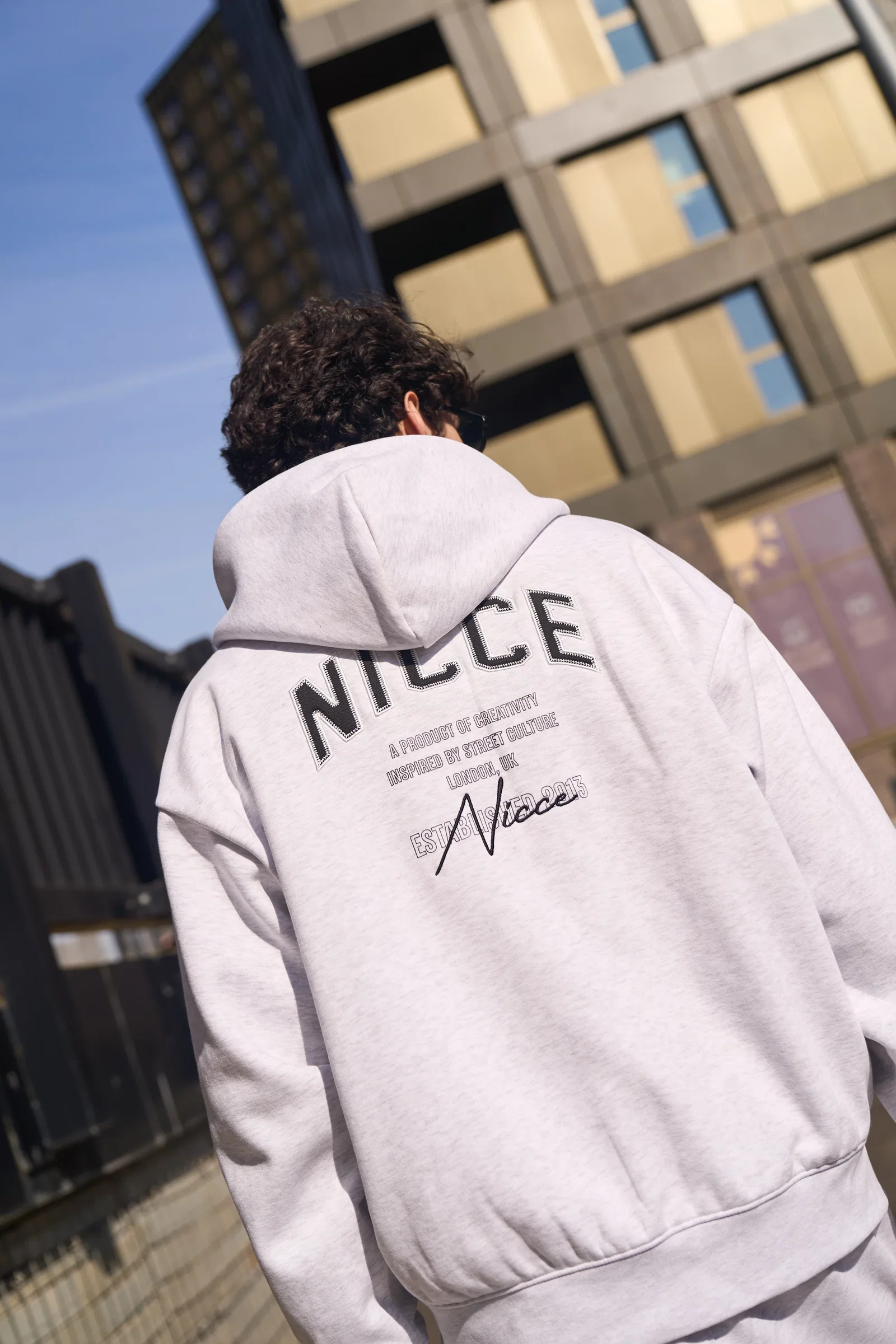 Image of NICCE Mens Elevate Zip Thru Hoodie | Grey Marl