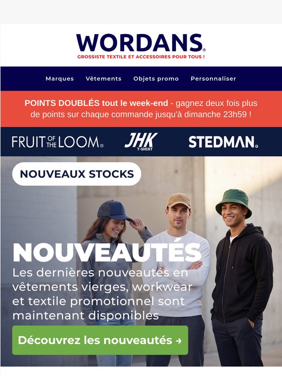 🚨 NOUVEAUTÉS DISPONIBLES CHEZ Wordans