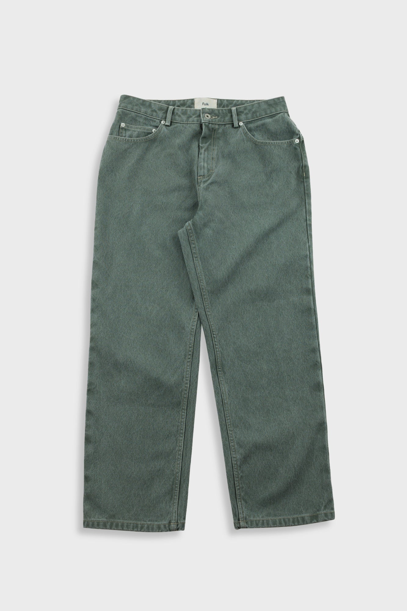 Image of Barrel Leg Jean - Soft Green Canvas