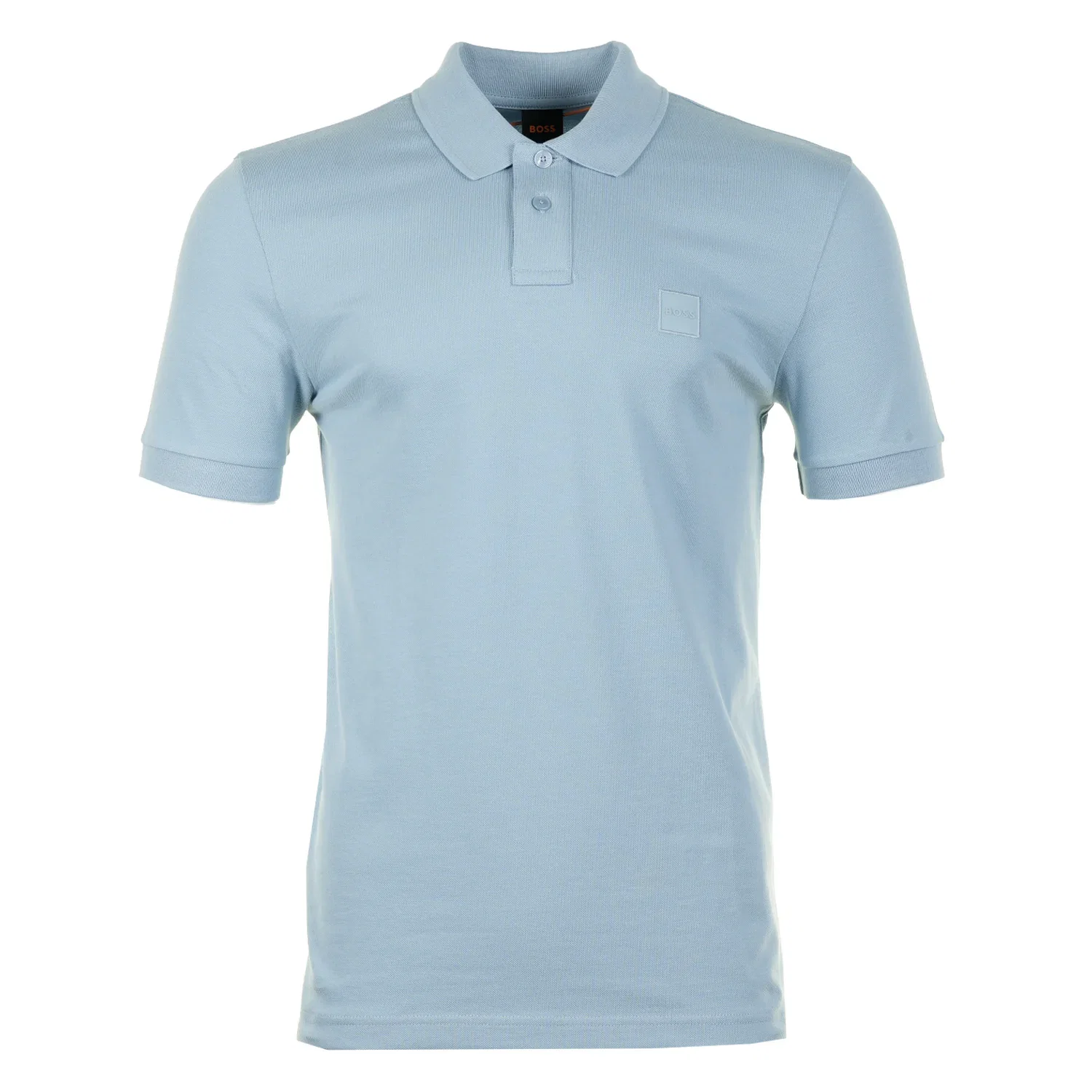 Image of BOSS ORANGE<BR> Passenger Short Sleeve Polo Shirt 458 Pastel Blue