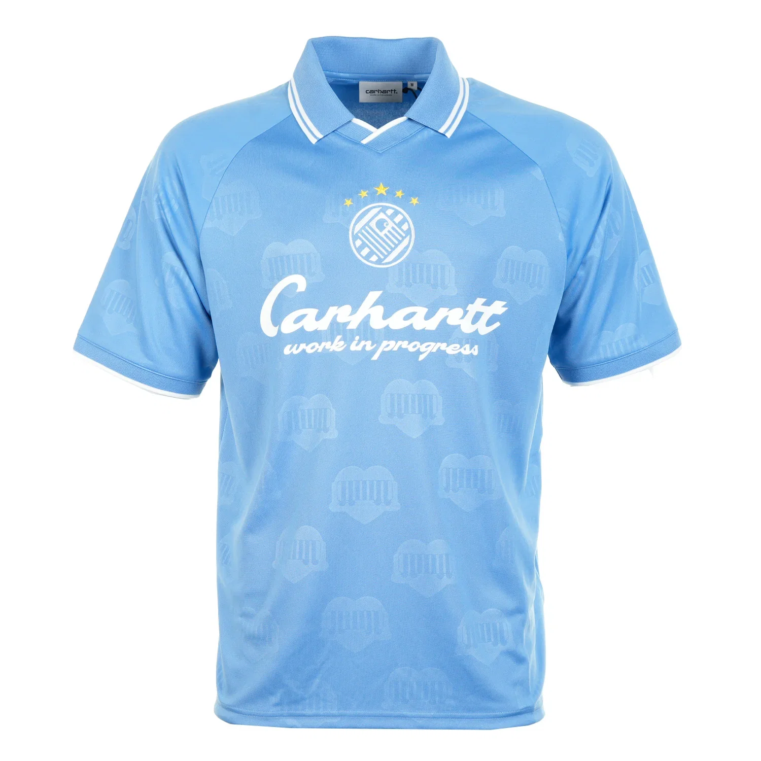 Image of CARHARTT WIP<BR>Terrace Football T Shirt Heart Train Jacquard Curacao