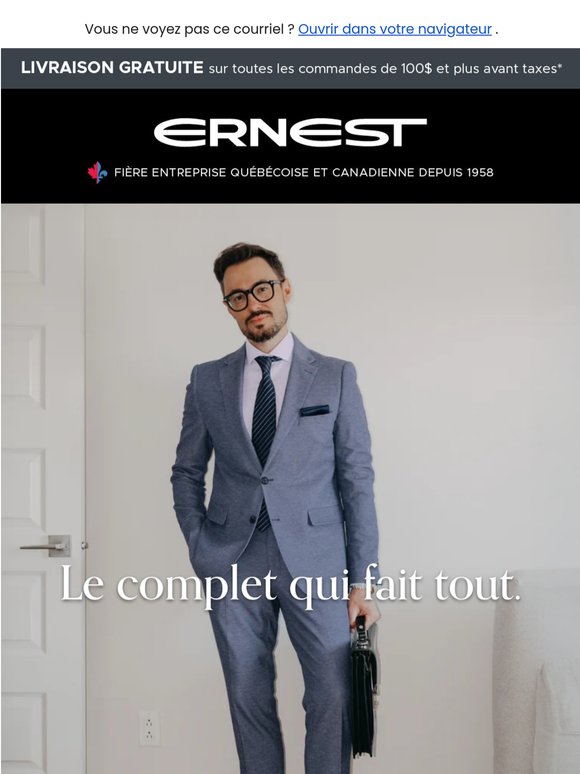 Le complet de printemps — enfin, le bon.
