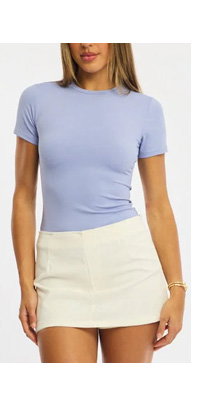 Purple Supersoft Crew Neck Short Sleeve