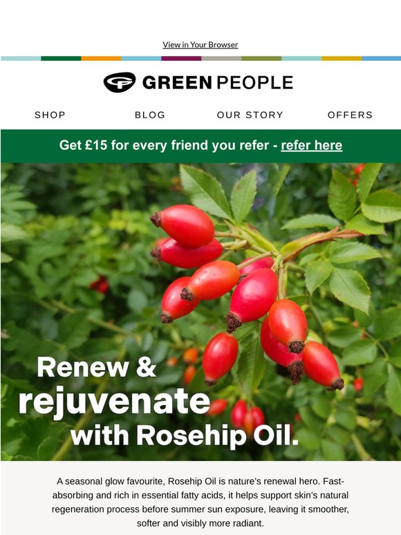 Hi there, meet Rosehip Oil: your skin renewal booster!