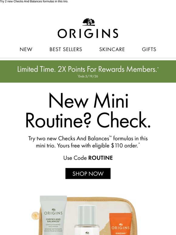 Check this out. Free mini routine with $110 order.