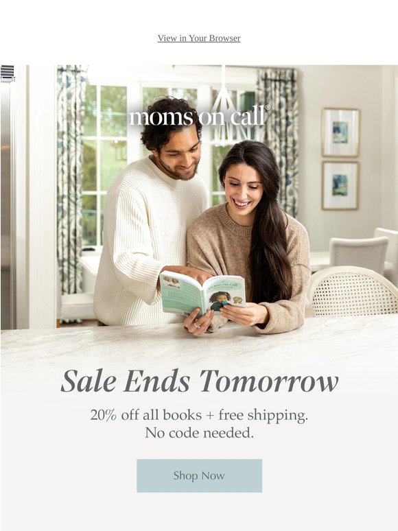 Ends tomorrow: Don’t miss 20% off