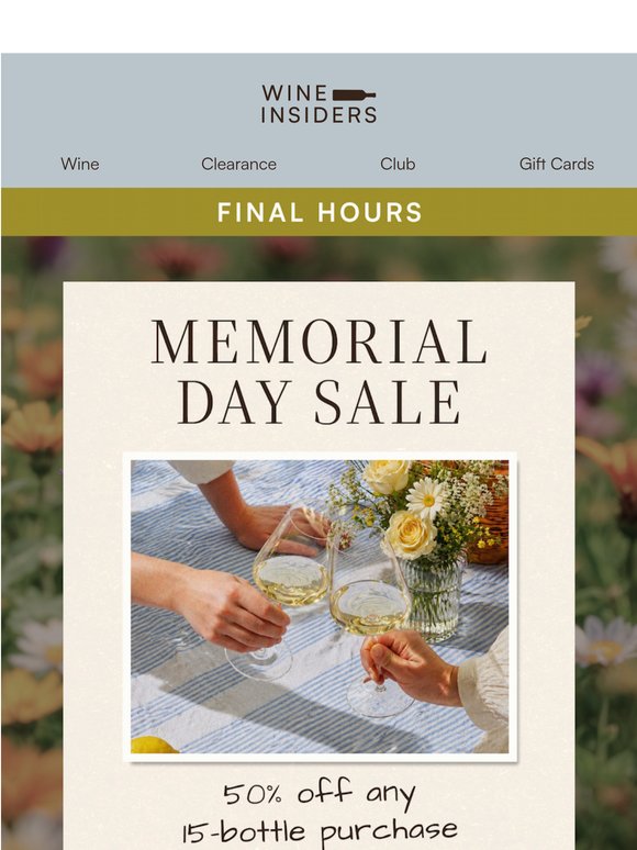 Last Chance for blockbuster wine event